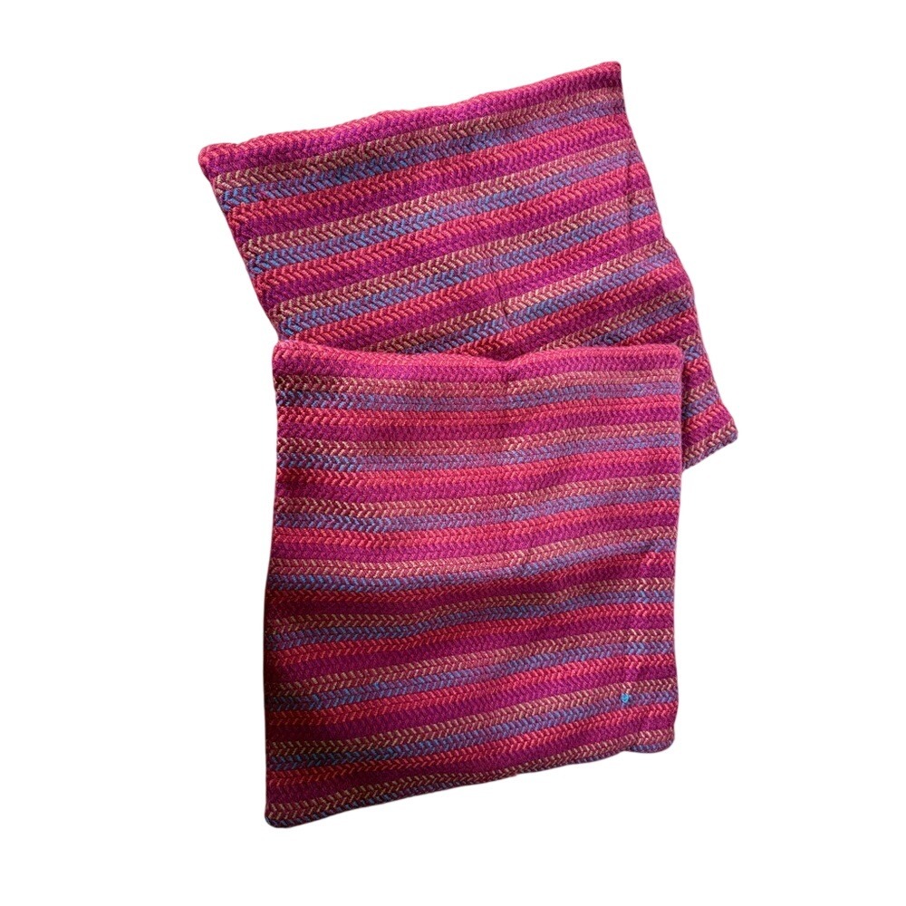 Crate‎ & Barrel Quinn pillow set red stripes